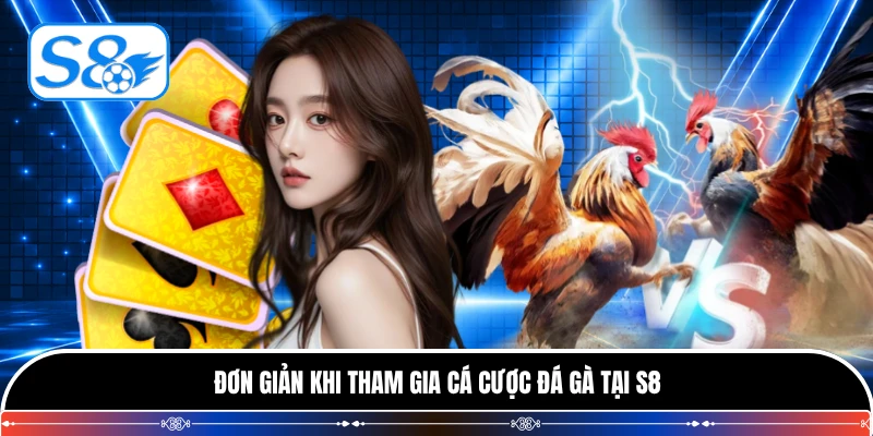 Đơn giản khi tham gia cá cược đá gà tại S8